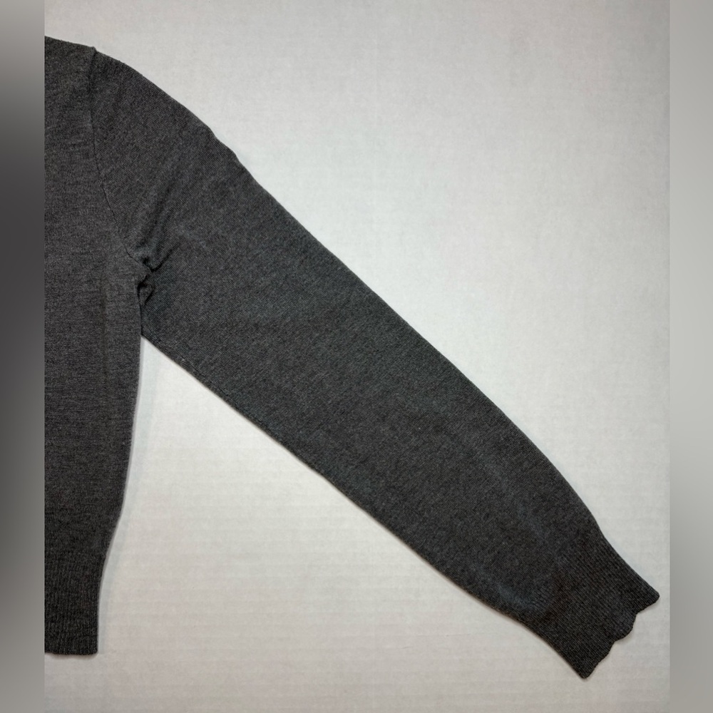 H&M Fitted Cardigan Dark Gray Melange Basic Size S - Picture 5 of 14